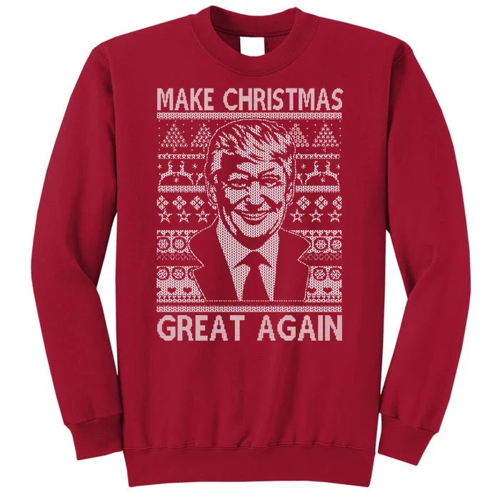 Make Christmas Great Again Funny Trump Ugly Tall Sweatshirt