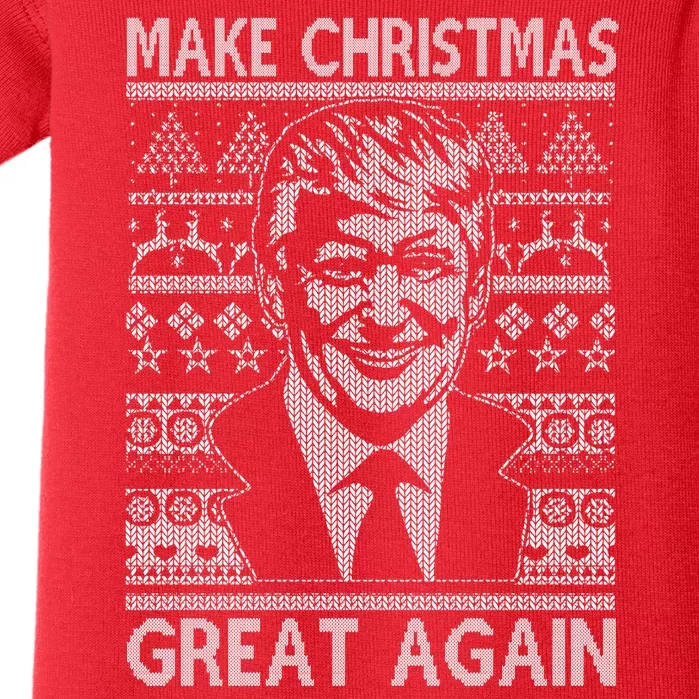 Make Christmas Great Again Funny Trump Ugly Baby Bodysuit