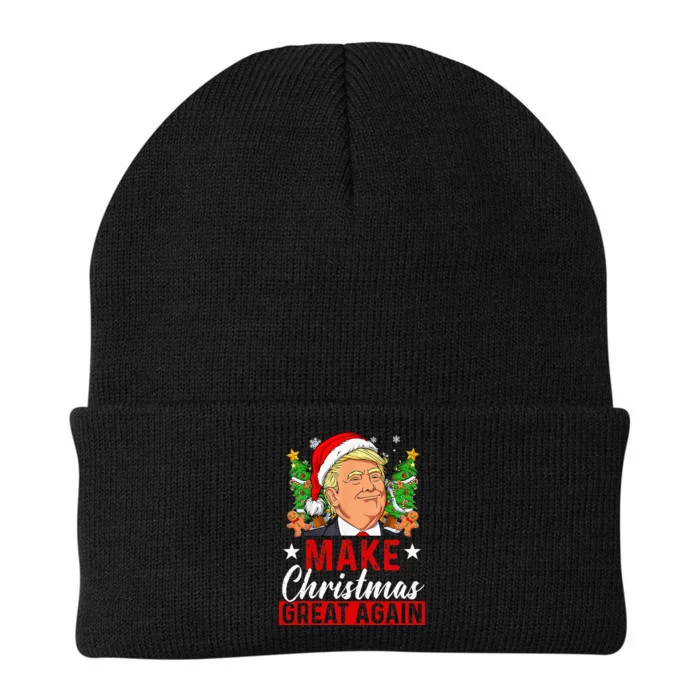 Make Christmas Great Again Funny Trump Ugly Christmas Sweate Knit Cap Winter Beanie