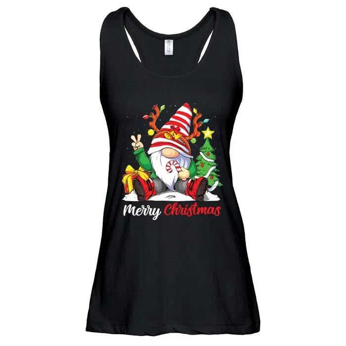 Merry Christmas Gnome Family Christmas Shirts For Women Ladies Essential Flowy Tank