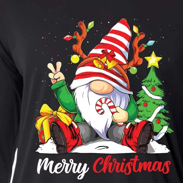 Merry Christmas Gnome Family Christmas Shirts For Women Cooling Performance Long Sleeve Crew