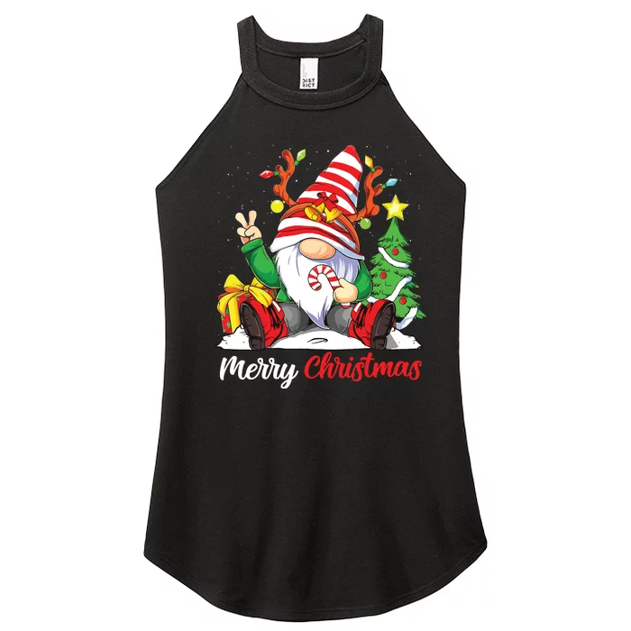 Merry Christmas Gnome Family Christmas Shirts For Women Women’s Perfect Tri Rocker Tank