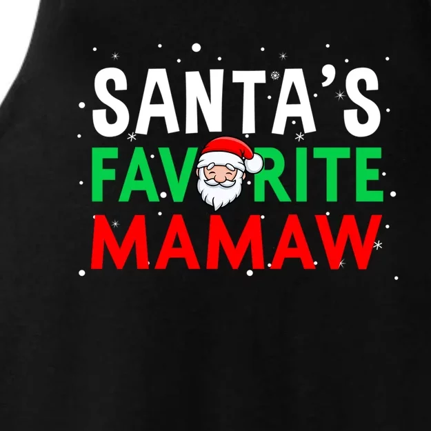 Mom Christmas Gift SantaS Favorite Mamaw Meaningful Gift Ladies Tri-Blend Wicking Tank