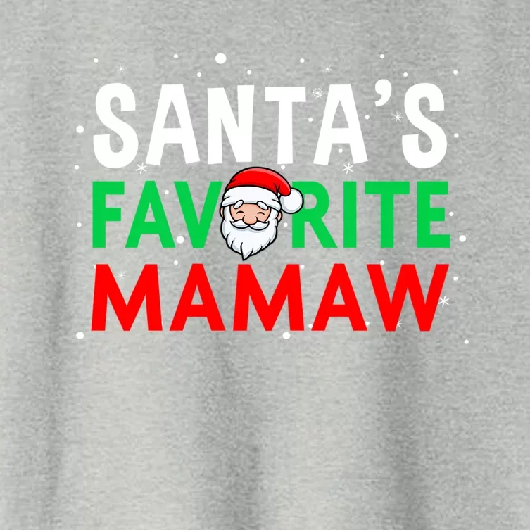 Mom Christmas Gift SantaS Favorite Mamaw Meaningful Gift Women's Crop Top Tee