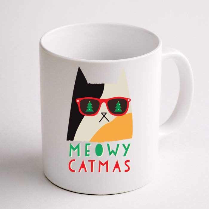 Meowy Catmas Great Gift Front & Back Coffee Mug