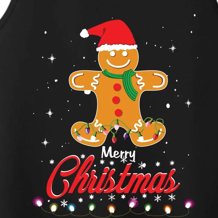 Merry Christmas Gingerbread Merry Christmas Cookie Bakers Performance Tank