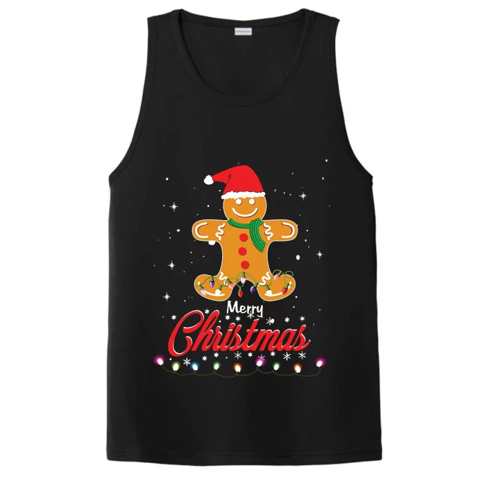 Merry Christmas Gingerbread Merry Christmas Cookie Bakers Performance Tank