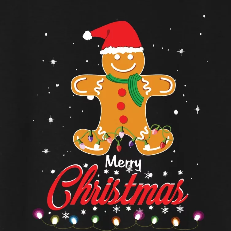 Merry Christmas Gingerbread Merry Christmas Cookie Bakers Women's Crop Top Tee