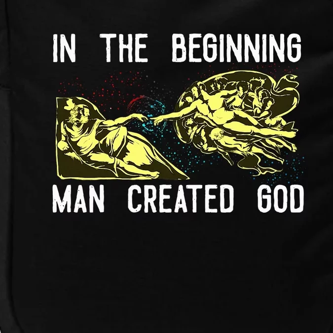 Man Created God God S Funny Anti Christian Impact Tech Backpack