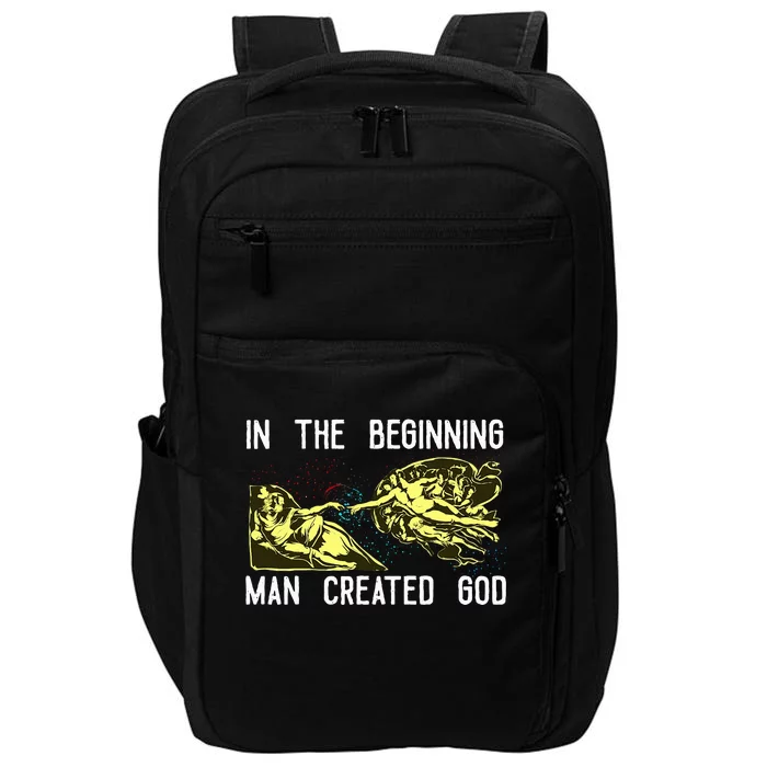 Man Created God God S Funny Anti Christian Impact Tech Backpack