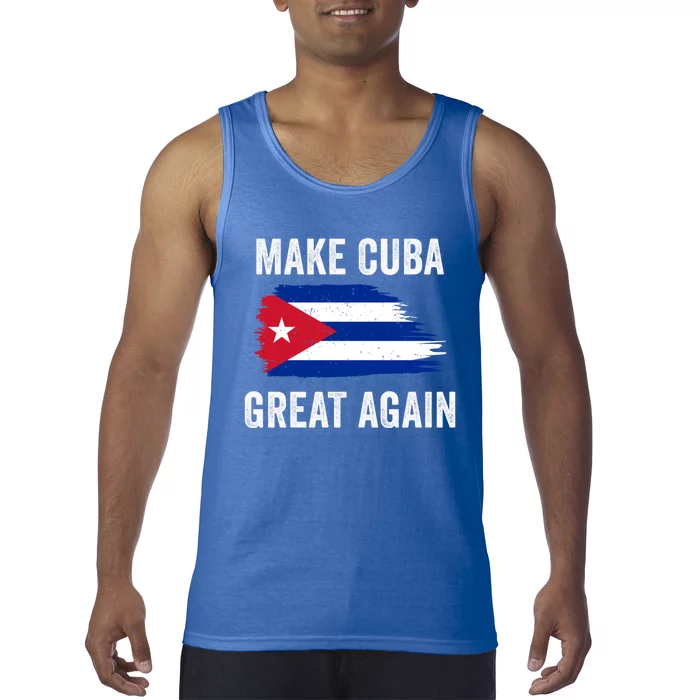 Make Cuba Great Again Cuban Flag Vintage Gift Tank Top