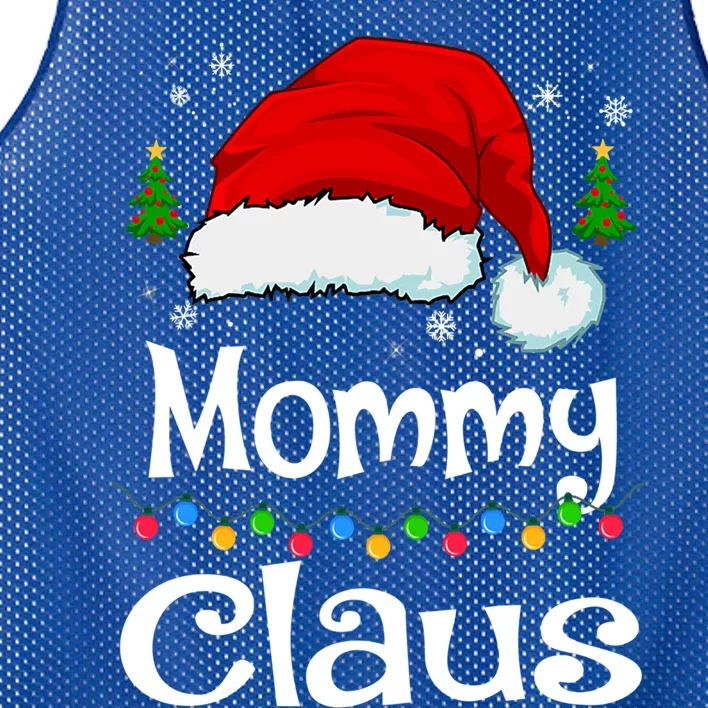 Mommy Claus Gift Christmas Pajama Family Matching Xmas Meaningful Gift Mesh Reversible Basketball Jersey Tank