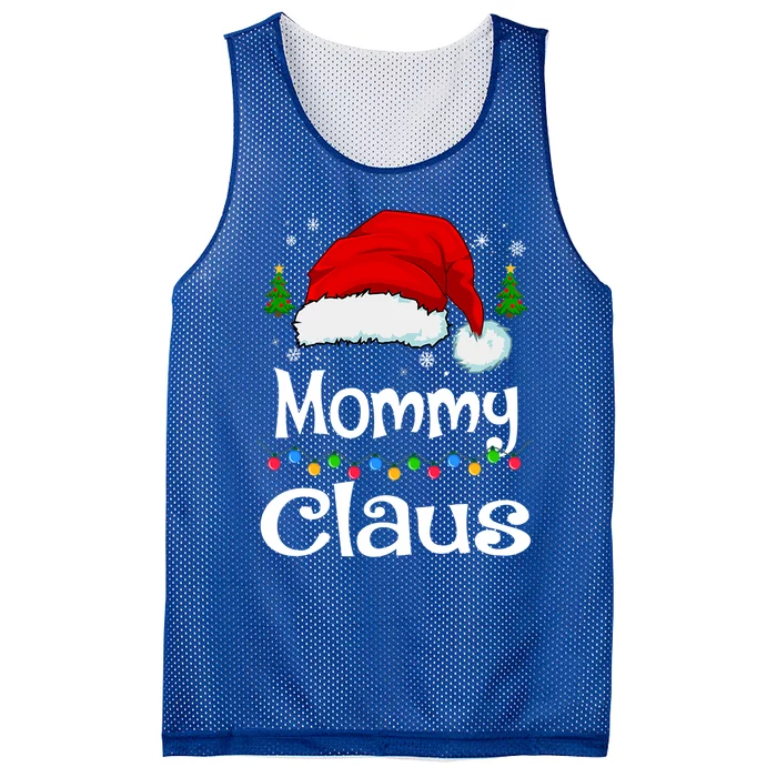 Mommy Claus Gift Christmas Pajama Family Matching Xmas Meaningful Gift Mesh Reversible Basketball Jersey Tank