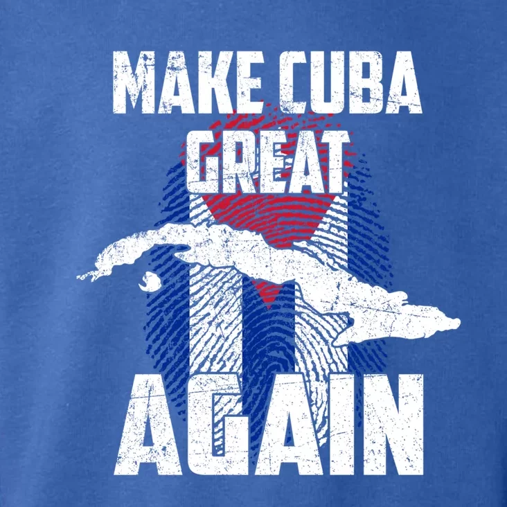 Make Cuba Great Again Fingerprint Cuban Flag Cool Gift Toddler Hoodie