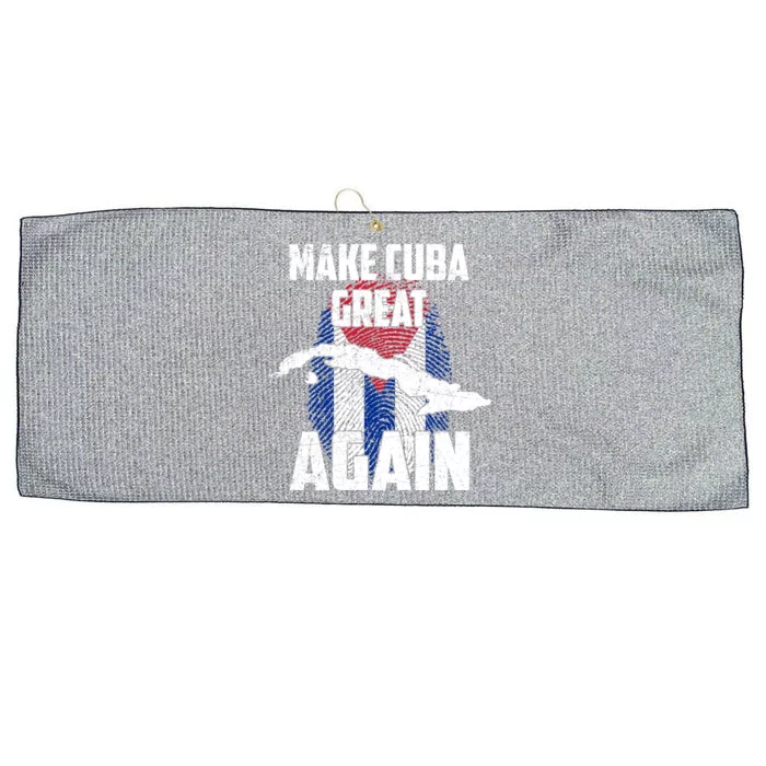 Make Cuba Great Again Fingerprint Cuban Flag Cool Gift Large Microfiber Waffle Golf Towel