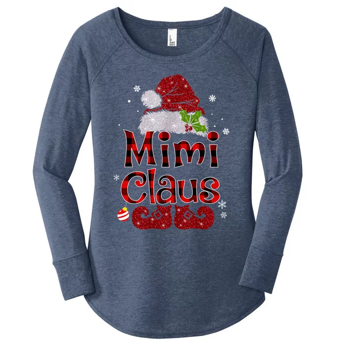 Mimi Claus Gift Christmas Pajama Family Matching Xmas Meaningful Gift Women's Perfect Tri Tunic Long Sleeve Shirt