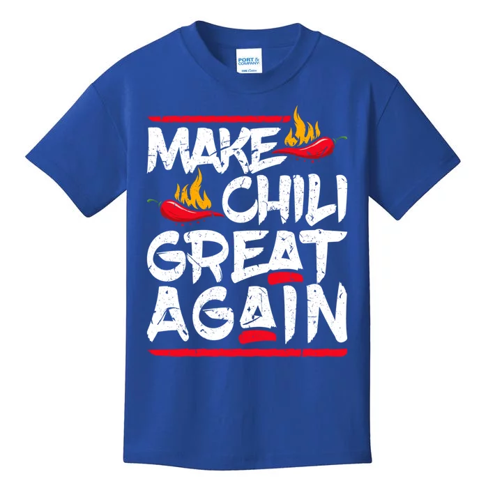 Make Chili Great Again Chili Cookoff Pepper Funny Meaningful Gift Kids T-Shirt