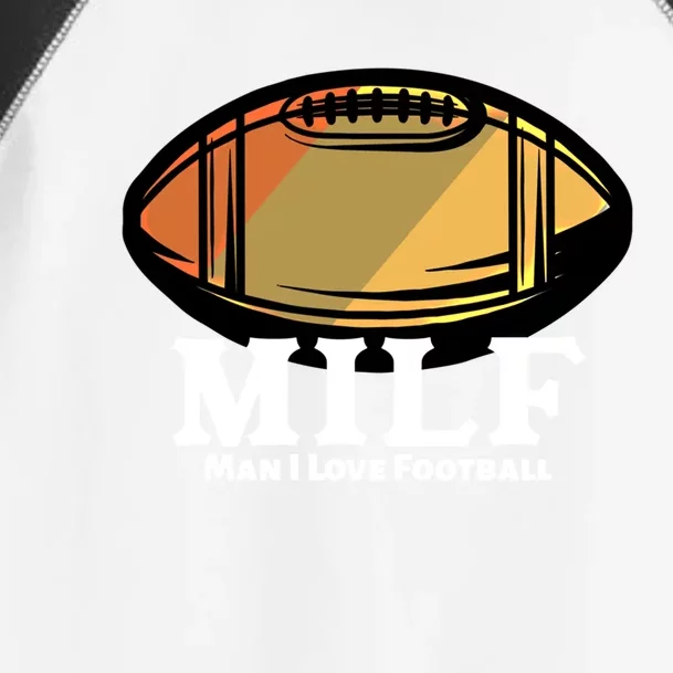 Milf Cool Gift I Love Football Retro Ball Gift Toddler Fine Jersey T-Shirt