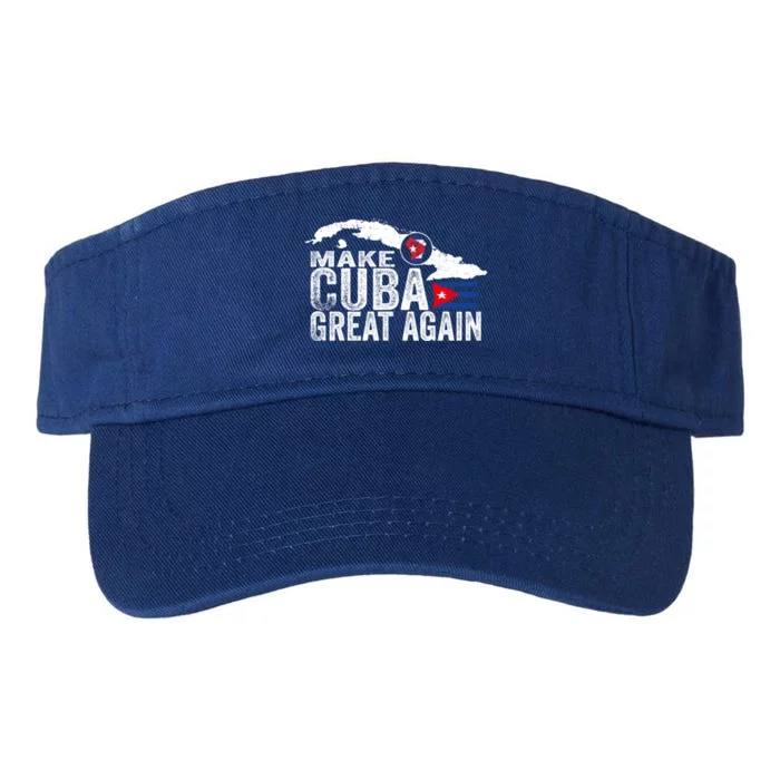 Make Cuba Great Again Free Sos Cuba Cuban Flag Funny Gift Valucap Bio-Washed Visor