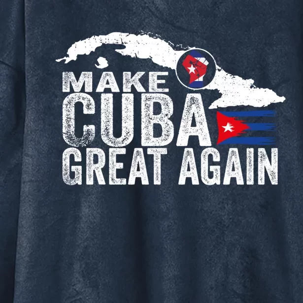 Make Cuba Great Again Free Sos Cuba Cuban Flag Funny Gift Hooded Wearable Blanket