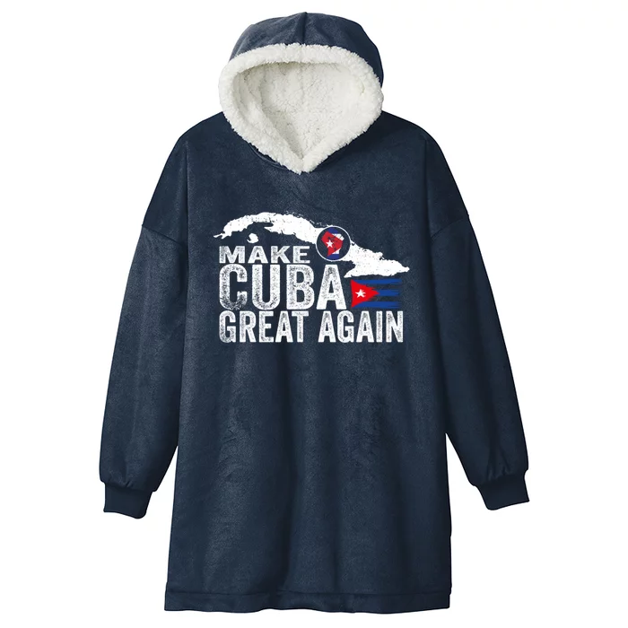 Make Cuba Great Again Free Sos Cuba Cuban Flag Funny Gift Hooded Wearable Blanket