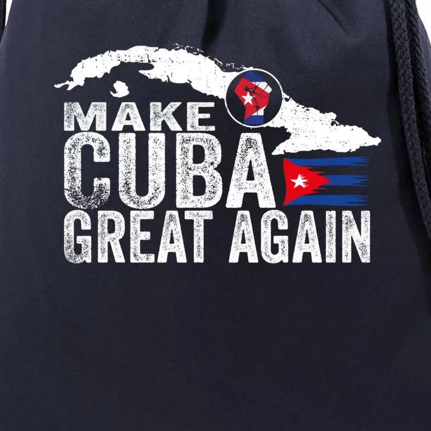 Make Cuba Great Again Free Sos Cuba Cuban Flag Funny Gift Drawstring Bag