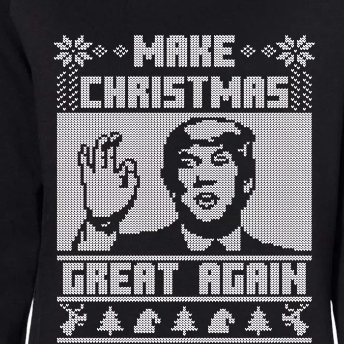 Make Christmas Great Again Trump Ugly Christmas Sweater Cool Gift Womens California Wash Sweatshirt