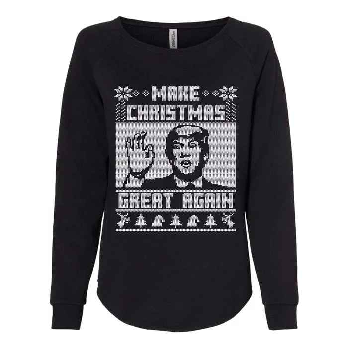 Make Christmas Great Again Trump Ugly Christmas Sweater Cool Gift Womens California Wash Sweatshirt