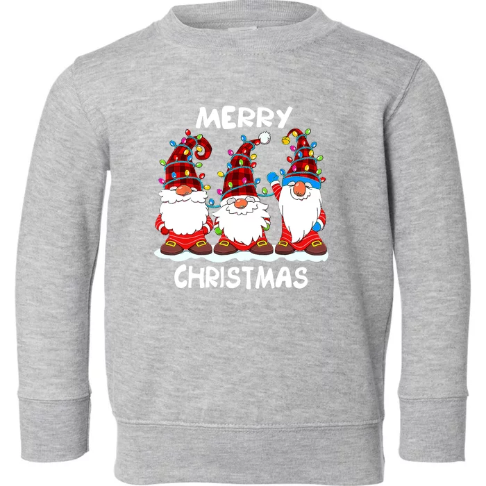 Merry Christmas Gnomes Lover Xmas Funny Santa Xmas Holiday Toddler Sweatshirt