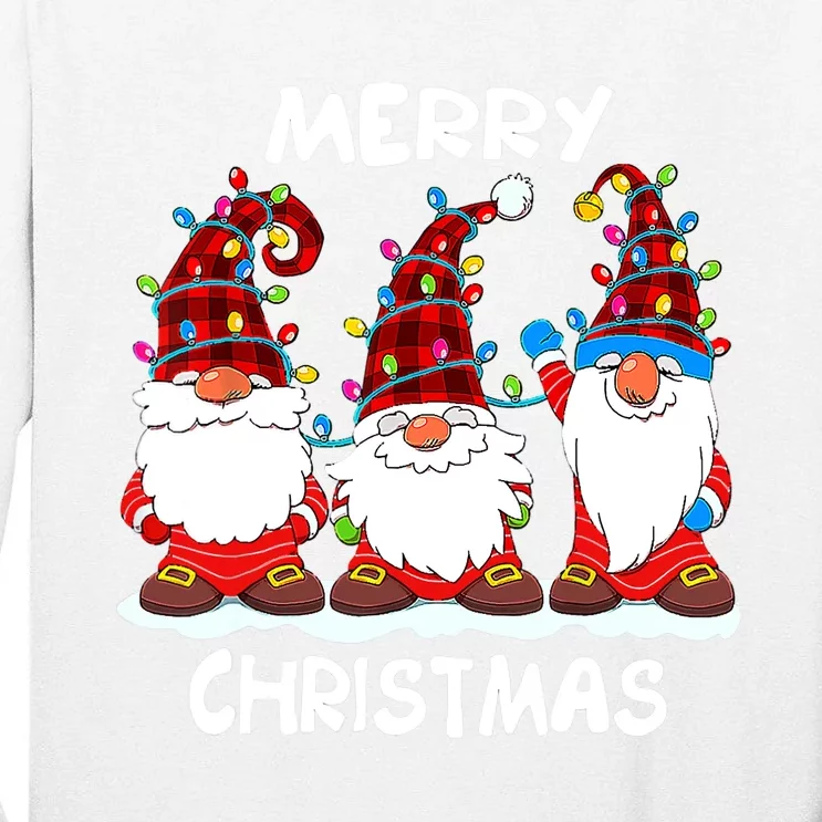 Merry Christmas Gnomes Lover Xmas Funny Santa Xmas Holiday Tall Long Sleeve T-Shirt