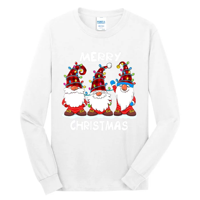 Merry Christmas Gnomes Lover Xmas Funny Santa Xmas Holiday Tall Long Sleeve T-Shirt