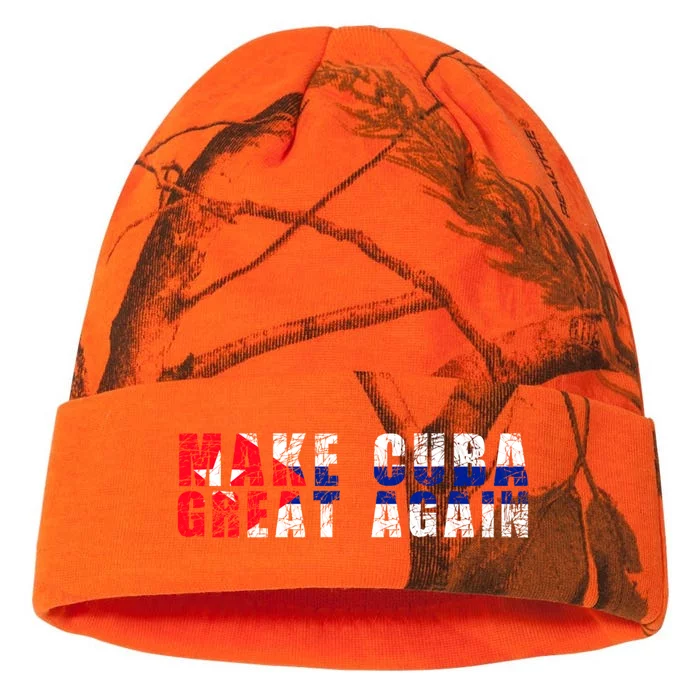 Make Cuba Great Again Cute Gift Cuban Flag Gift Kati - 12in Camo Beanie