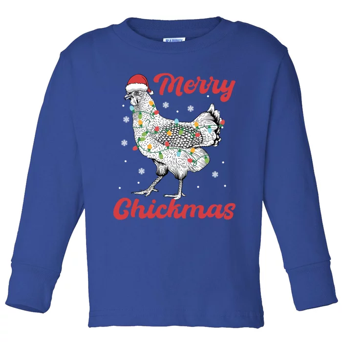 Merry Chickmas Gift Toddler Long Sleeve Shirt