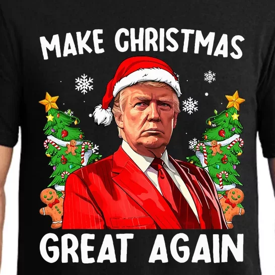 Make Christmas Great Again Santa Trump 2024 Pajama Set