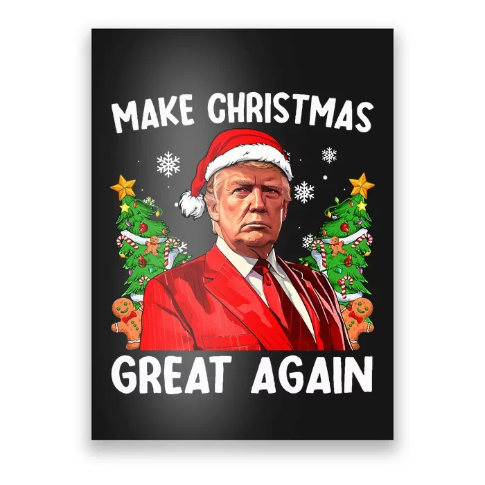 Make Christmas Great Again Santa Trump 2024 Poster