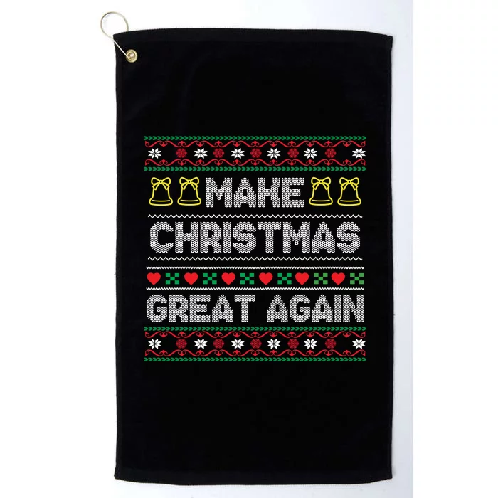 Make Christmas Great Again Trump 2024 Christmas Platinum Collection Golf Towel