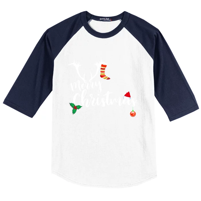 Merry Christmas Gift Baseball Sleeve Shirt