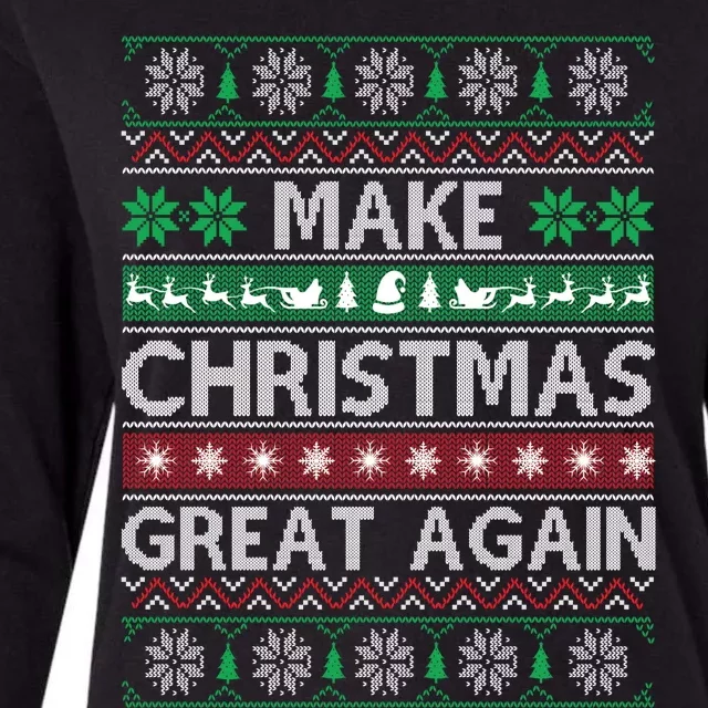 Make Christmas Great Again Season’S Greetings With Trump 2024 Womens Cotton Relaxed Long Sleeve T-Shirt