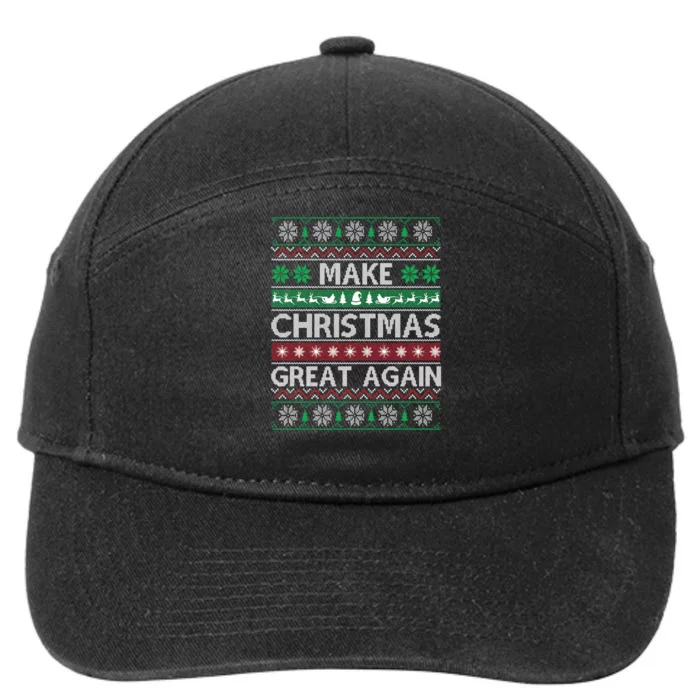 Make Christmas Great Again Season’S Greetings With Trump 2024 7-Panel Snapback Hat