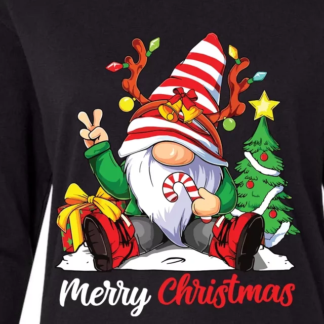 Merry Christmas Gnome Family Christmas Womens Cotton Relaxed Long Sleeve T-Shirt