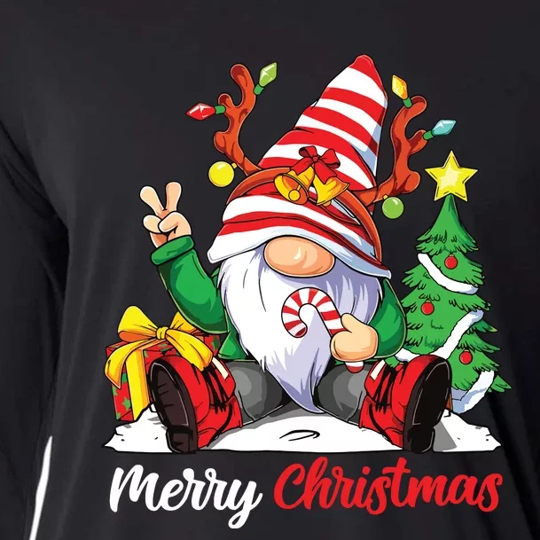 Merry Christmas Gnome Family Christmas Cooling Performance Long Sleeve Crew