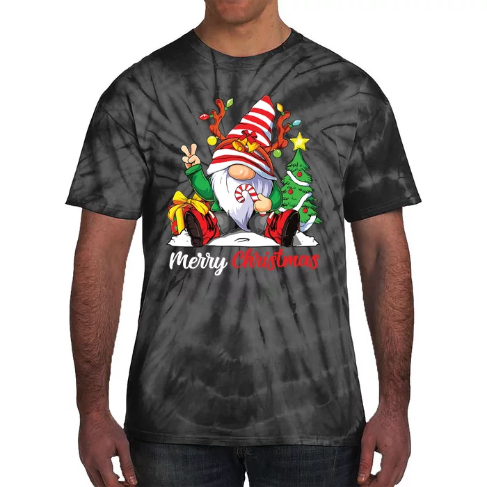 Merry Christmas Gnome Family Christmas Tie-Dye T-Shirt