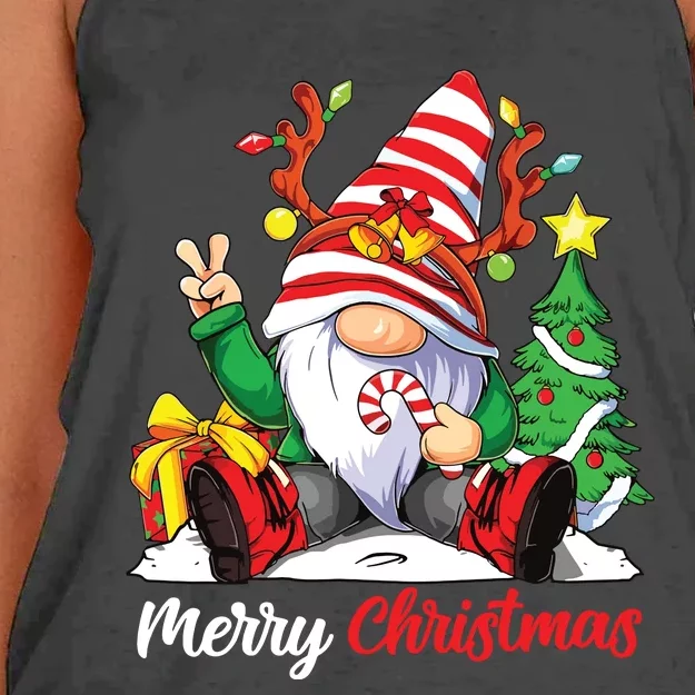 Merry Christmas Gnome Family Christmas Women's Knotted Racerback Tank