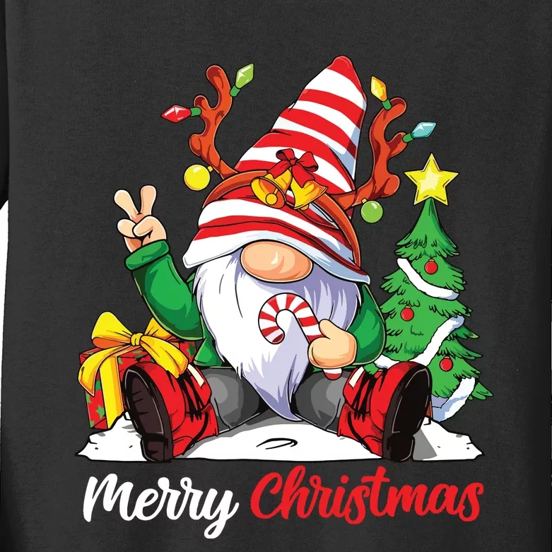 Merry Christmas Gnome Family Christmas Kids Long Sleeve Shirt