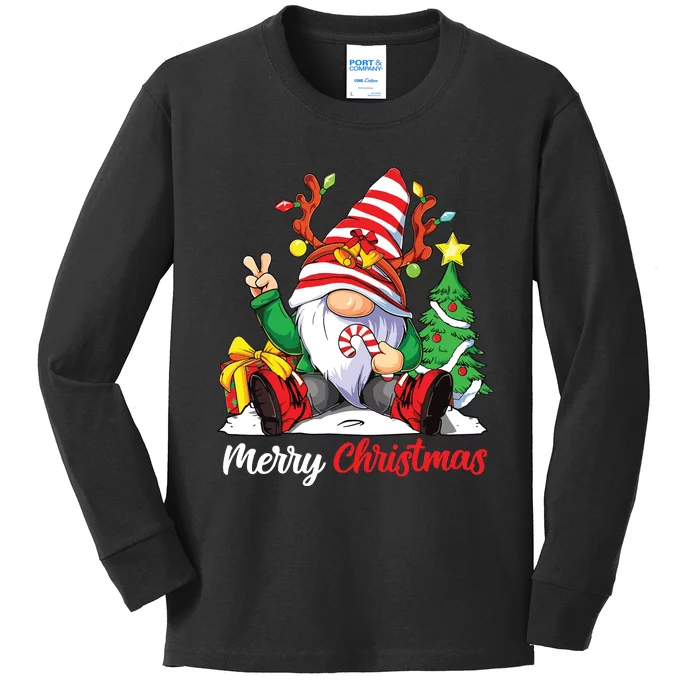 Merry Christmas Gnome Family Christmas Kids Long Sleeve Shirt