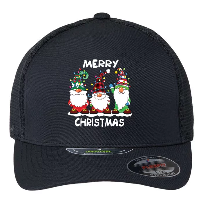 Merry Christmas Gnomes Xmas Family Flexfit Unipanel Trucker Cap