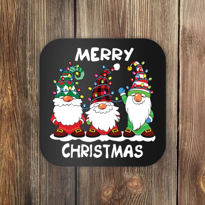 Merry Christmas Gnomes Xmas Family Coaster