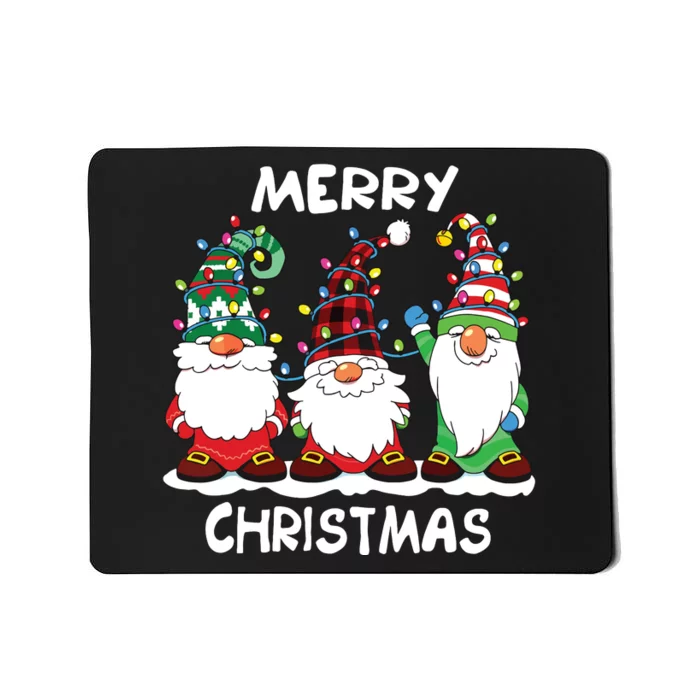 Merry Christmas Gnomes Xmas Family Mousepad