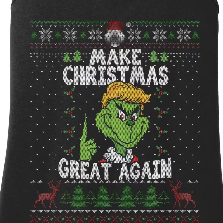 Make Christmas Great Again Donald Trump Xmas Funny Gift Ladies Essential Tank