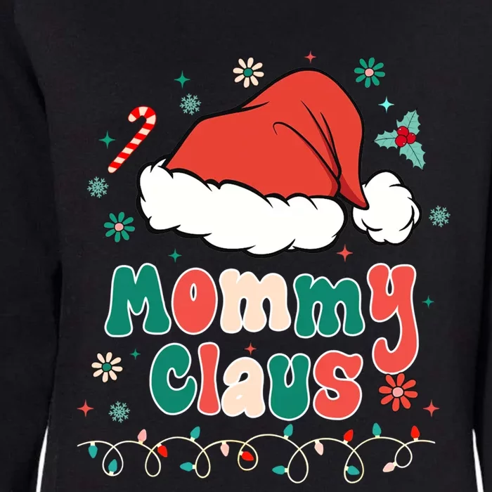 Mommy Claus Gift Groovy Christmas Pajamas For Family Cute Gift Womens California Wash Sweatshirt